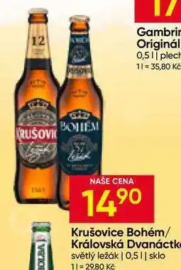 Hruška Krušovice královská 12° nabídka