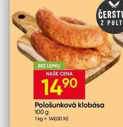 Hruška Pološunková klobása nabídka
