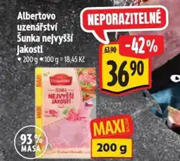 Albert Albertovo uzenářství Šunka nejvyšší jakosti nabídka