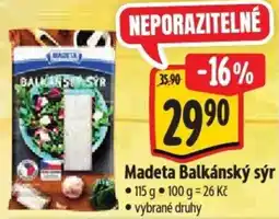 Albert Madeta Balkánský sýr nabídka