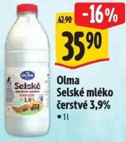 Albert Olma Selské mléko čerstvé 3,9% nabídka