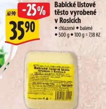 Albert Babické listové těsto vyrobené v Rosicích nabídka