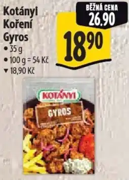 Albert Kotányi Koření Gyros nabídka