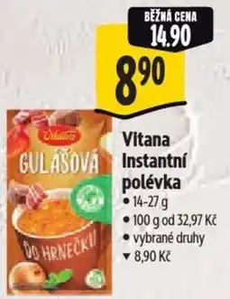 Albert Vitana Instantní polévka nabídka
