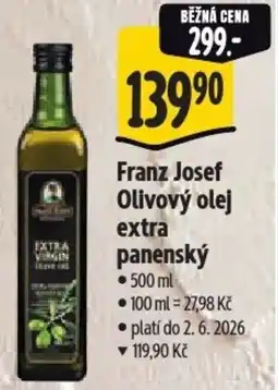 Albert Franz Josef Olivový olej extra panenský nabídka