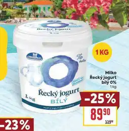 Billa Milko Řecký jogurt bílý 0% nabídka
