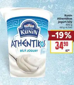 Billa Kunín Athentikos jogurt bílý nabídka