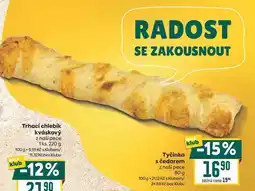 Billa Tyčinka s čedarem z naší pece nabídka
