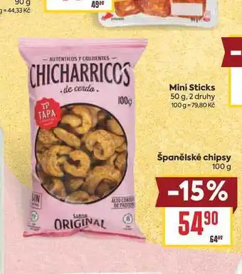 Billa Španělské chipsy nabídka