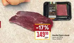 Billa Hovězí flank steak cena za nabídka