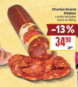 Billa Chorizo Grand Doblon z pultu lahůdek cena za nabídka