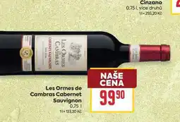 Billa Les Ormes de Cambras Cabernet Sauvignon nabídka