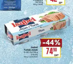 Billa Isabel Tuňák steak 3× 80/od nabídka