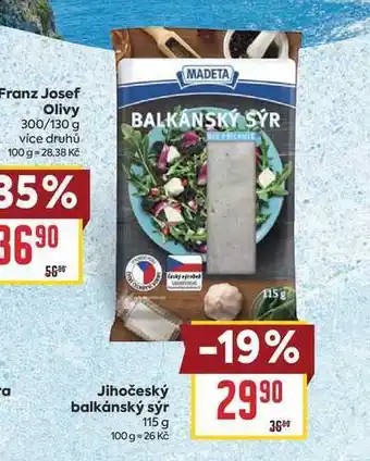 Billa Jihočeský balkánský sýr nabídka