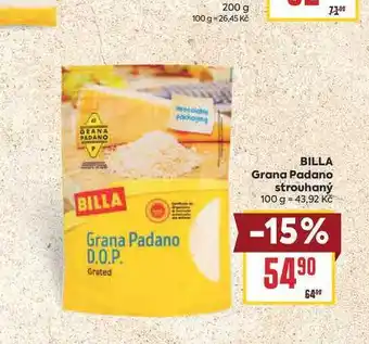 BILLA Grana Padano strouhaný