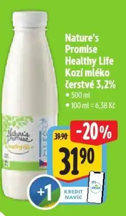 Albert Nature's Promise Healthy Life Kozí mléko čerstvé 3,2% nabídka