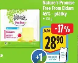 Albert Nature's Promise Free From Eidam 45%-plátky nabídka