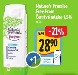 Albert Nature's Promise Free From Čerstvé mléko 1,5% nabídka