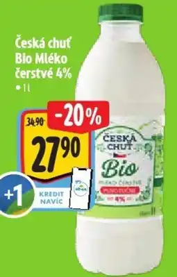 Albert Česká chuť Bio Mléko čerstvé 4% nabídka