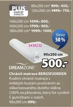 JYSK Chránič matrace BERGSFJORDEN nabídka