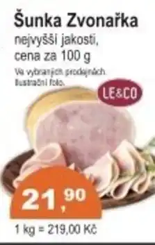 Coop Šunka Zvonařka nabídka