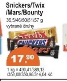 Coop Snickers/Twix /Mars/Bounty nabídka