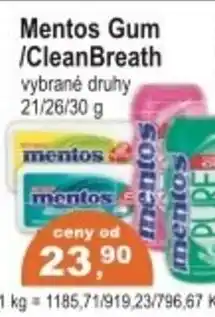 Coop Mentos Gum /CleanBreath nabídka
