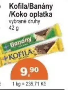 Coop Kofila/Banány /Koko oplatka nabídka