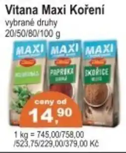 Coop Vitana Maxi Koření nabídka