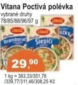 Coop Vitana Poctivá polévka nabídka