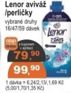 Coop Lenor aviváž /perličky nabídka