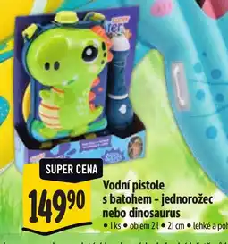 Albert Vodní pistole s batohem - jednorožec nebo dinosaurus nabídka