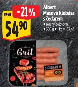 Albert Albert Masová klobása s čedarem nabídka