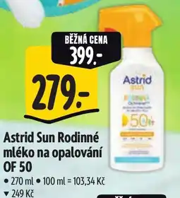 Albert Astrid Sun Rodinné mléko na opalování OF 50 nabídka