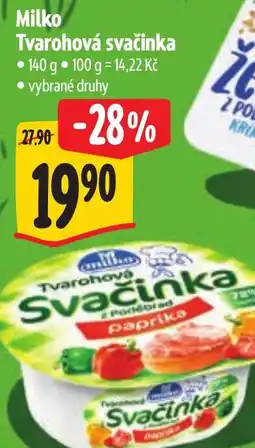Albert Milko Tvarohová svačinka nabídka
