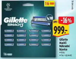 Albert Gillette Mach3 Náhradní hlavice nabídka