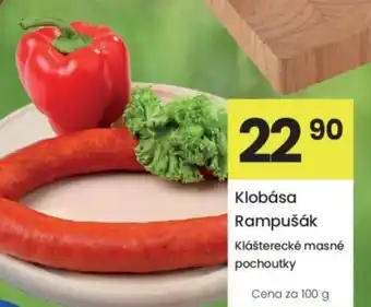 Kubík potraviny Klobása Rampušák nabídka