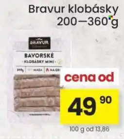 Kubík potraviny Bravur klobásky nabídka