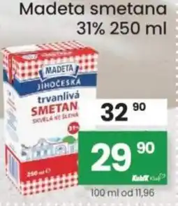 Kubík potraviny Madeta smetana 31% nabídka