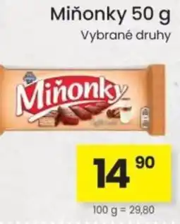 Kubík potraviny Miňonky nabídka