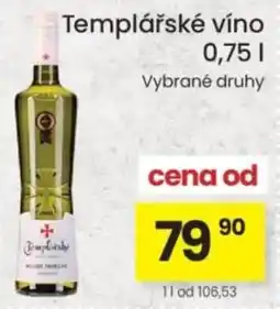 Kubík potraviny Templářské víno nabídka