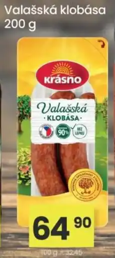 Kubík potraviny Valašská klobása nabídka