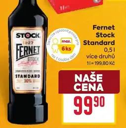 Billa Fernet Stock Standard nabídka