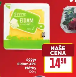 Billa Sýýýr Eidam 45% Plátky nabídka