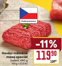 Billa Hovězí mělněné maso speciál nabídka