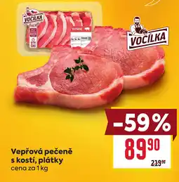 Billa Vepřová pečeně s kostí, plátky nabídka