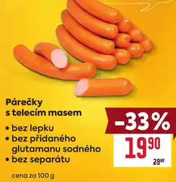 Billa Párečky s telecím masem nabídka
