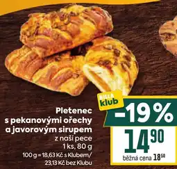 Billa Pletenec s pekanovými ořechy a javorovým sirupem nabídka