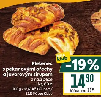 Billa Pletenec s pekanovými ořechy a javorovým sirupem nabídka