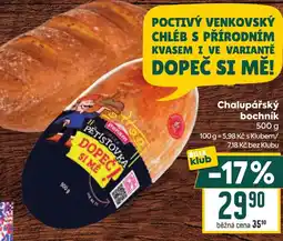 Billa Chalupářský bochník nabídka